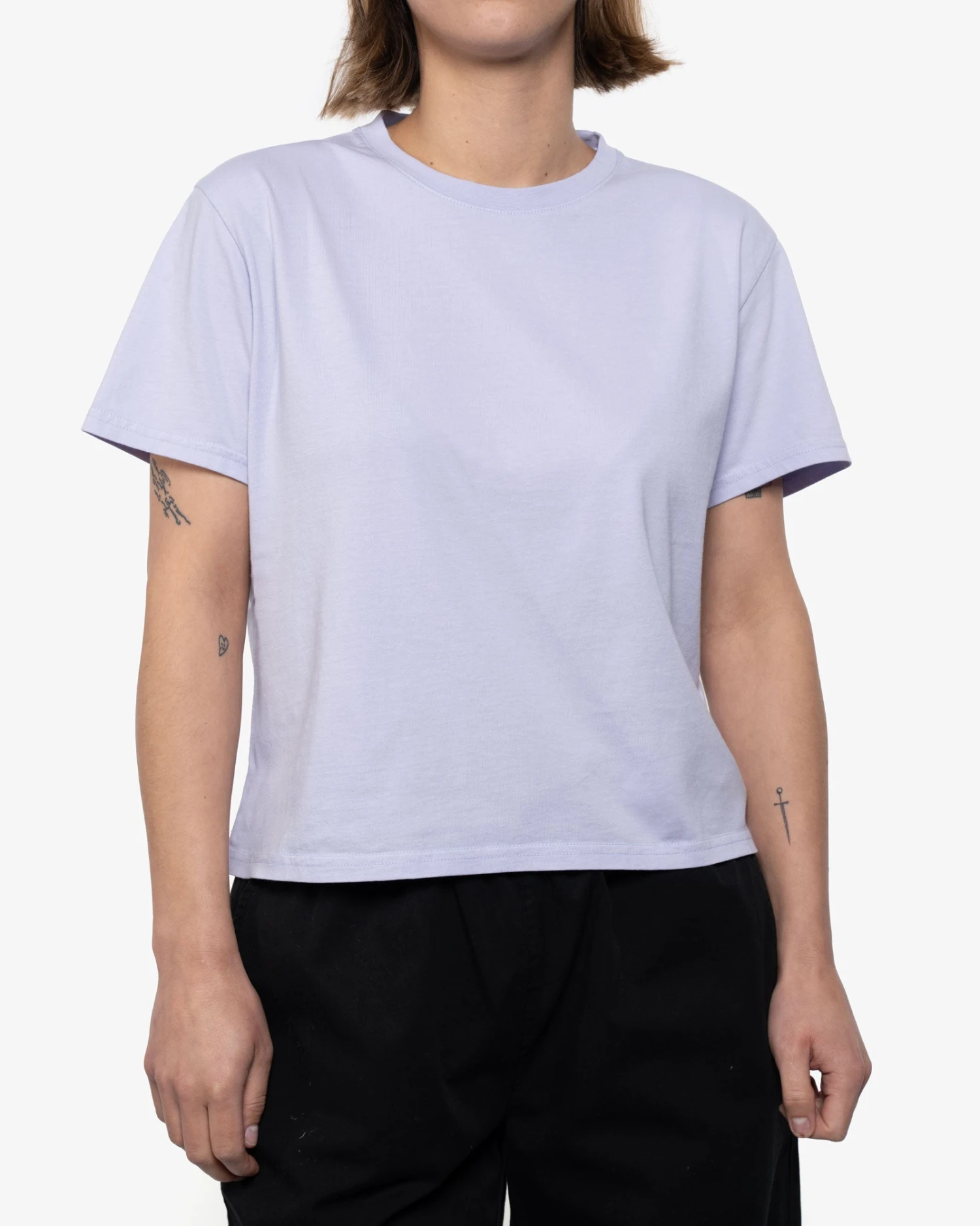 Colorful Standard Organic Boxy Crop Tee - Teal Blue 4 Colorful Standard Organic Boxy Crop Tee - Teal Blue - Image 2