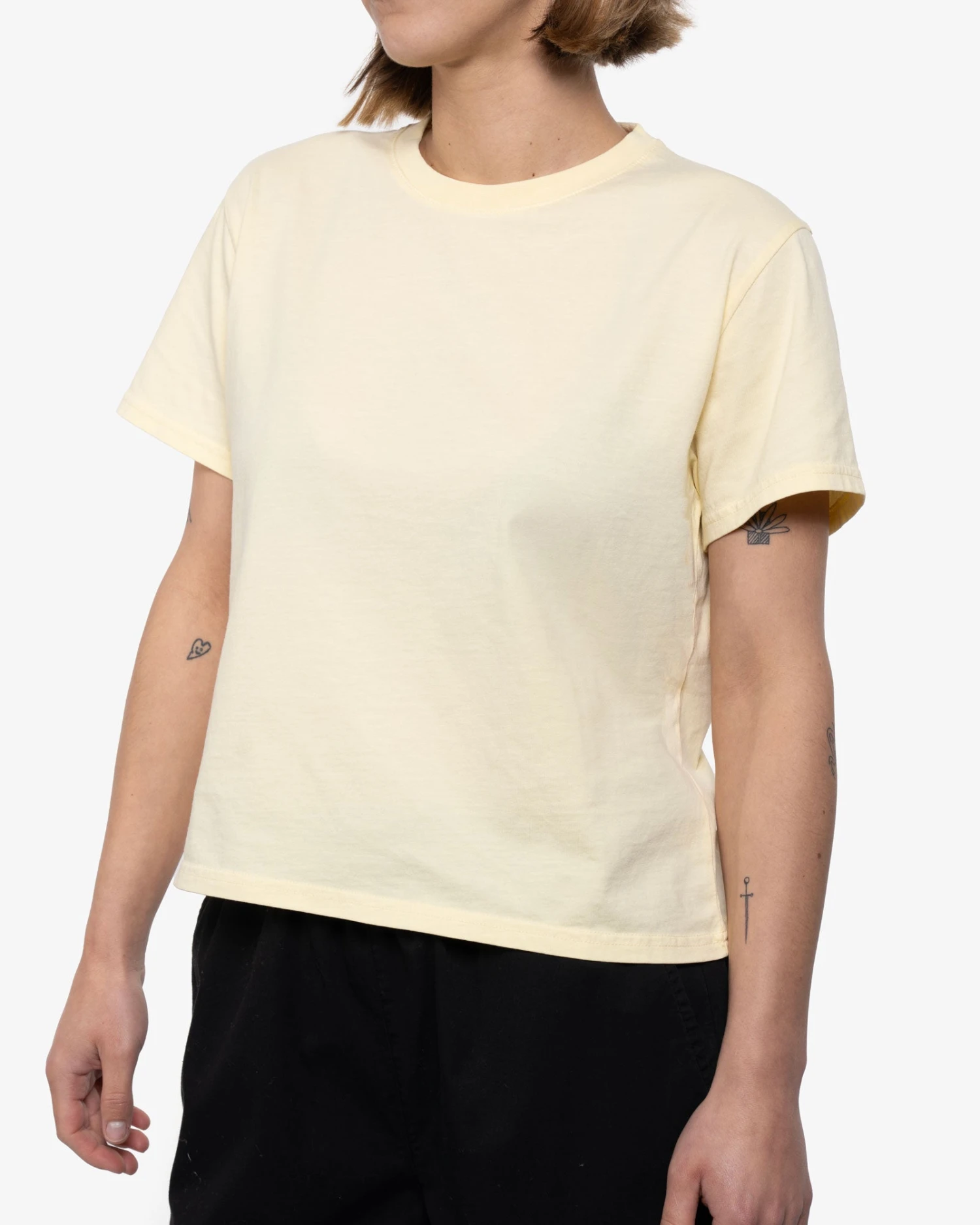 Colorful Standard Organic Boxy Crop Tee - Lava Grey 4 Colorful Standard Organic Boxy Crop Tee - Lava Grey - Image 2