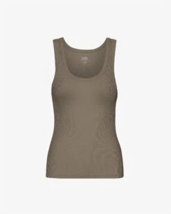 Colorful Standard Women Organic Rib Tank Top - Cedar Brown