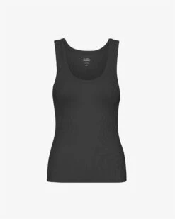 Colorful Standard Women Organic Rib Tank Top - Deep Black