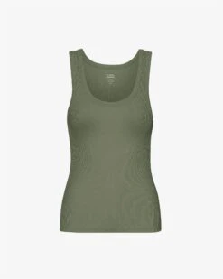 Colorful Standard Women Organic Rib Tank Top - Dusty Olive
