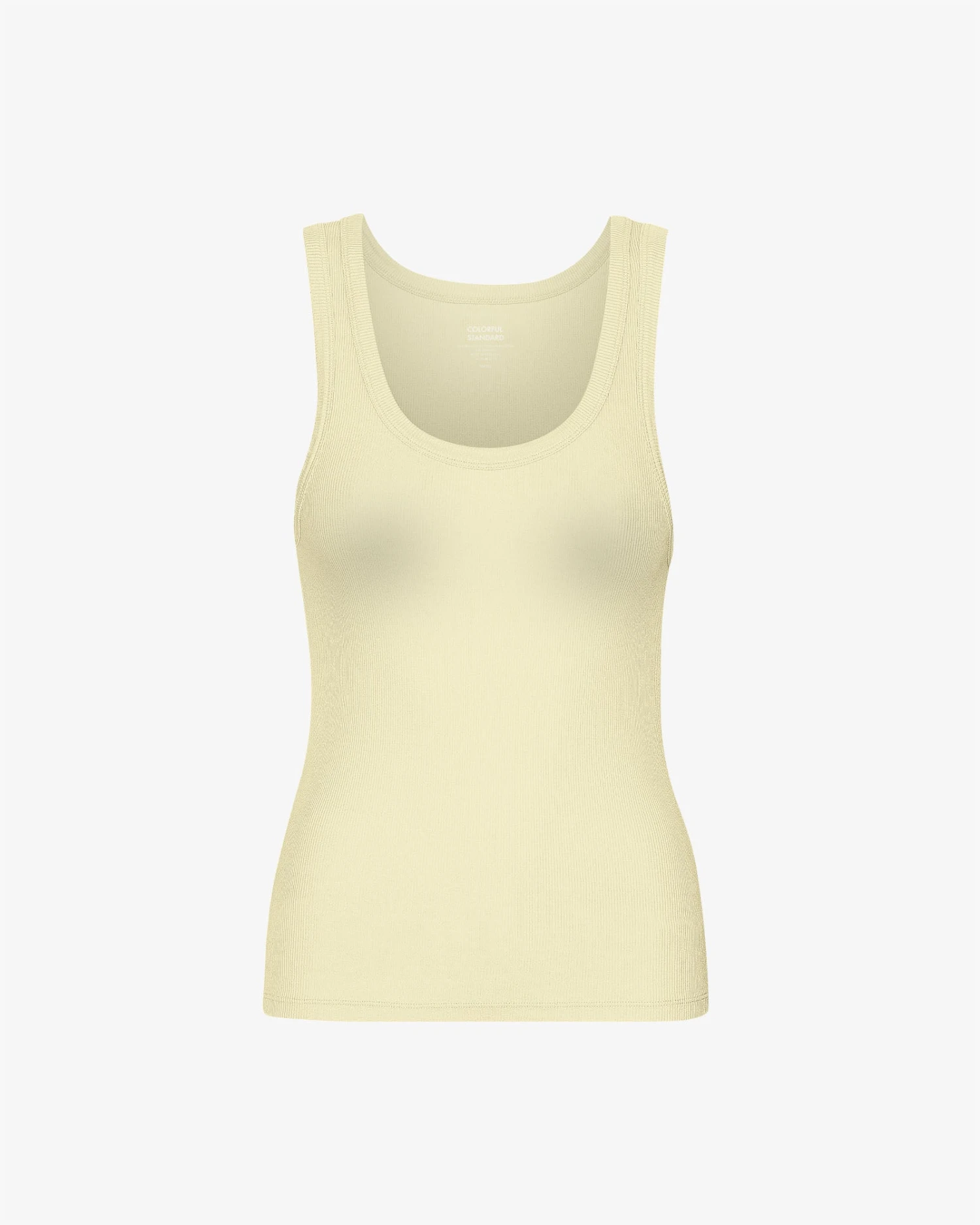 Colorful Standard Women Organic Rib Tank Top - Soft Yellow 3 Colorful Standard Women Organic Rib Tank Top - Soft Yellow
