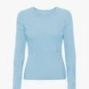 Colorful Standard Women Organic Rib LS T-Shirt - Seaside Blue