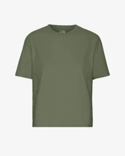 Colorful Standard Organic Boxy Crop Tee - Dusty Olive
