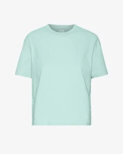 Colorful Standard Organic Boxy Crop Tee - Light Aqua
