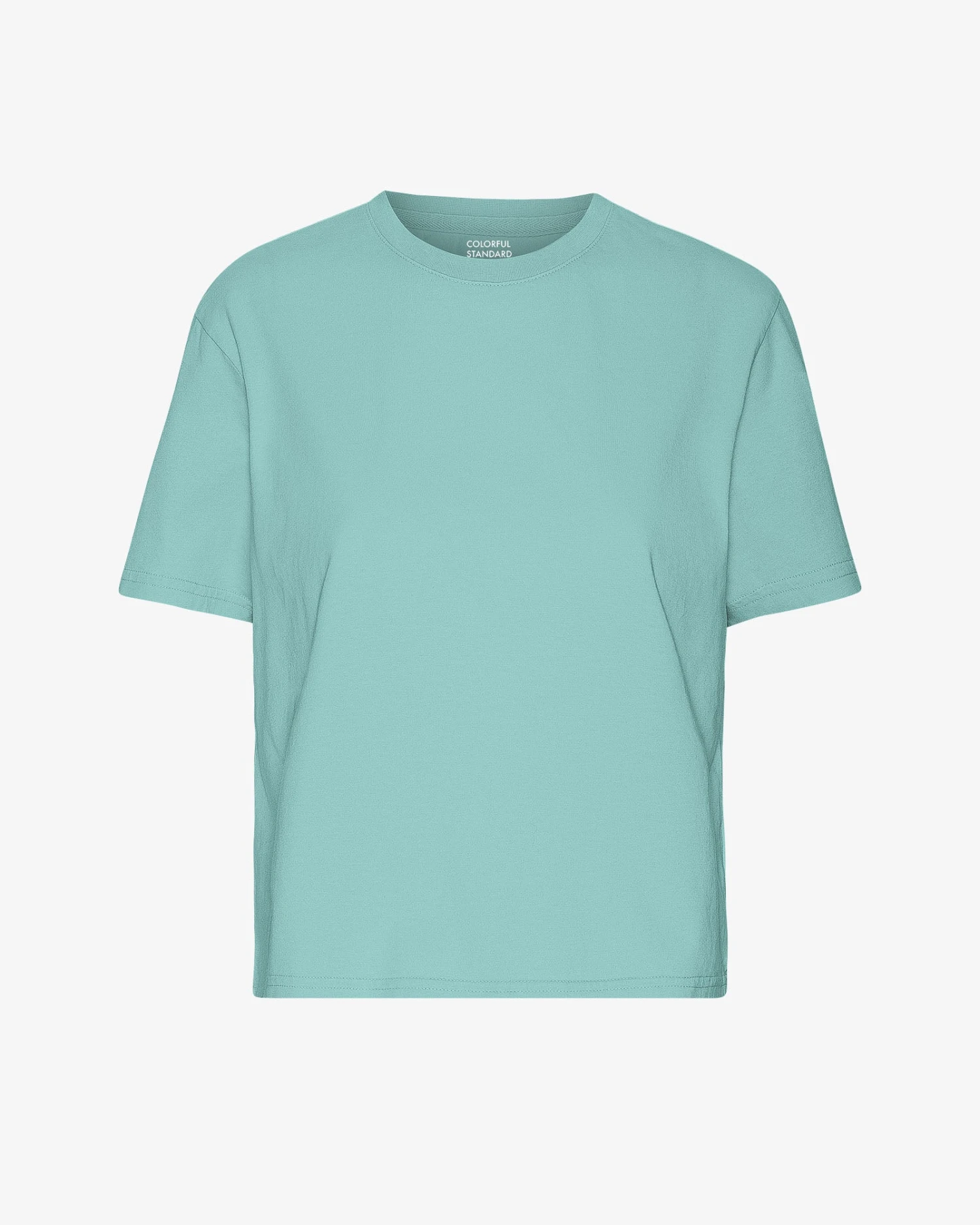 Colorful Standard Organic Boxy Crop Tee - Teal Blue 3 Colorful Standard Organic Boxy Crop Tee - Teal Blue