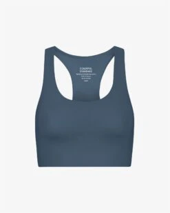 Colorful Standard Active Cropped Bra - Petrol Blue
