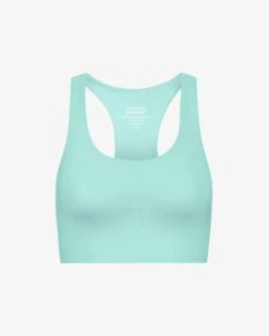 Colorful Standard Active Cropped Bra - Teal Blue
