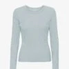 Colorful Standard Women Organic Rib LS T-Shirt - Cloudy Grey 2 Colorful Standard Women Organic Rib LS T-Shirt - Cloudy Grey -Active Fashion Store Women Organic Rib LS T Shirt Women LS T Shirt CS2055 Cloudy Grey