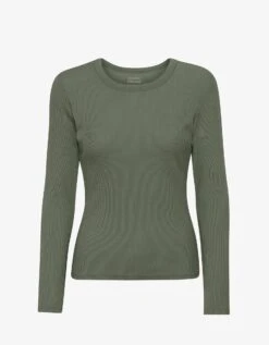 Colorful Standard Women Organic Rib LS T-Shirt - Dusty Olive