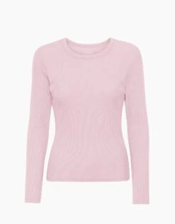 Colorful Standard Women Organic Rib LS T-Shirt - Faded Pink