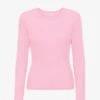 Colorful Standard Women Organic Rib LS T-Shirt - Flamingo Pink -Active Fashion Store Women Organic Rib LS T Shirt Women LS T Shirt CS2055 Flamingo Pink