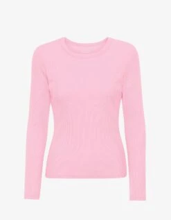 Colorful Standard Women Organic Rib LS T-Shirt - Flamingo Pink