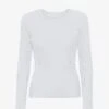 Colorful Standard Women Organic Rib LS T-Shirt - Optical White -Active Fashion Store Women Organic Rib LS T Shirt Women LS T Shirt CS2055 Optical White 66e8d88f 1e55 42f2 9d1e 133938c6b872