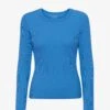 Colorful Standard Women Organic Rib LS T-Shirt - Pacific Blue -Active Fashion Store Women Organic Rib LS T Shirt Women LS T Shirt CS2055 Pacific Blue