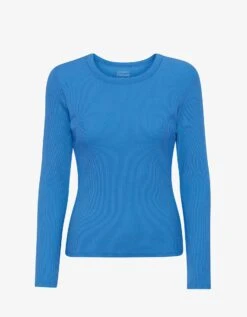 Colorful Standard Women Organic Rib LS T-Shirt - Pacific Blue