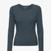 Colorful Standard Women Organic Rib LS T-Shirt - Petrol Blue -Active Fashion Store Women Organic Rib LS T Shirt Women LS T Shirt CS2055 Petrol Blue