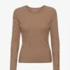 Colorful Standard Women Organic Rib LS T-Shirt - Sahara Camel -Active Fashion Store Women Organic Rib LS T Shirt Women LS T Shirt CS2055 Sahara Camel