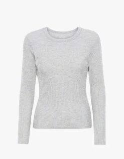 Colorful Standard Women Organic Rib LS T-Shirt - Snow Melange