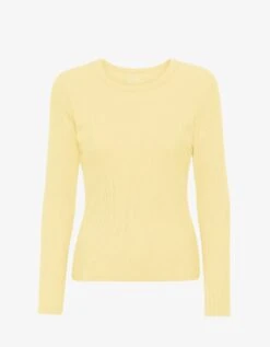Colorful Standard Women Organic Rib LS T-Shirt - Soft Yellow