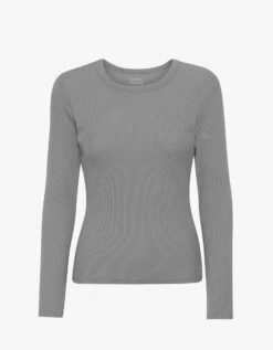 Colorful Standard Women Organic Rib LS T-Shirt - Storm Grey