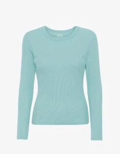 Colorful Standard Women Organic Rib LS T-Shirt - Teal Blue