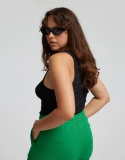 Colorful Standard Women Organic Rib Tank Top - Deep Black -Active Fashion Store Women Organic Rib Tank Top Women Tank Top CS2054 Deep Black 3