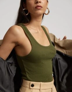 Colorful Standard Women Organic Rib Tank Top - Honey Beige -Active Fashion Store Women Organic Rib Tank Top Women Tank Top CS2054 Honey Beige 2