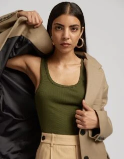 Colorful Standard Women Organic Rib Tank Top - Oyster Grey 8 Colorful Standard Women Organic Rib Tank Top - Oyster Grey -Active Fashion Store Women Organic Rib Tank Top Women Tank Top CS2054 Oyster Grey 2